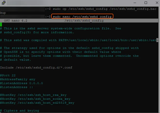 تغییر پورت ssh لینوکس