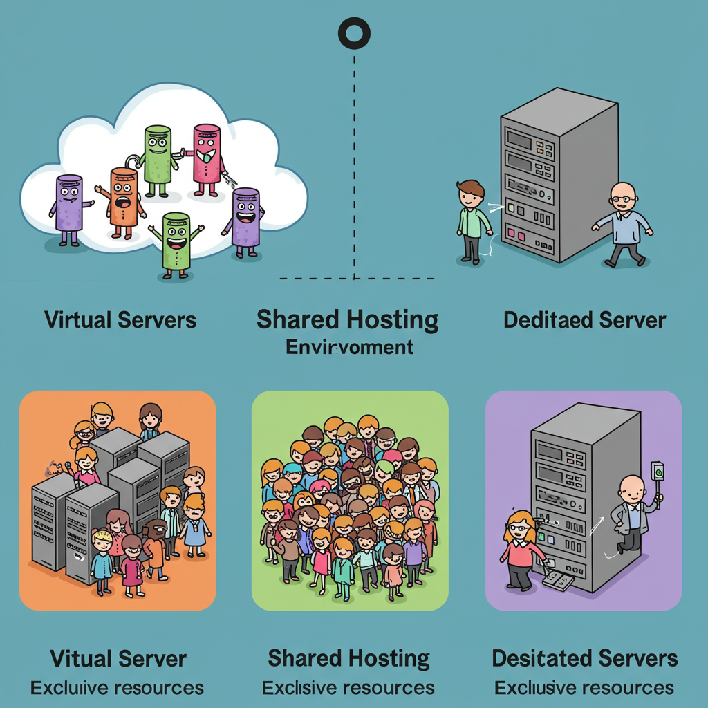 مقایسه سرور مجازی با میزبانی اشتراکی و سرور اختصاصی